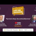 TNKÜ İlahiyat Online Akademi -3 / Kur’an’a Karşı Sorumluluklarımız / Prof. Dr. Ali Akpınar