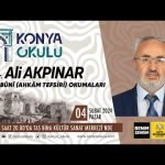 ES-SABÛNÎ (AHKÂM TEFSİRİ) OKUMALARI – Prof. Dr. Ali AKPINAR – (KUR’AN’DAN HAYATA) – 04.02.2024