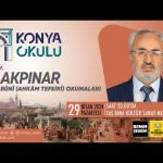 ES-SABÛNÎ (AHKÂM TEFSİRİ) OKUMALARI – Prof. Dr. Ali AKPINAR – (KIBLENİN TAHVİLİ) – 29.04.2024