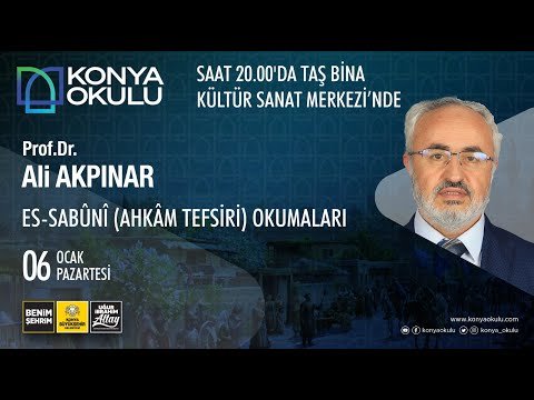 Prof. Dr. Ali AKPINAR – ES – SABUNİ (AHKAM TEFSİRİ) OKUMALARI – 06.01.2025