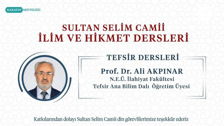 Sultan Selim Camii, İlim ve Hikmet Dersleri