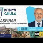 ES-SABÛNÎ (AHKÂM TEFSİRİ) OKUMALARI – Prof. Dr. Ali AKPINAR – (KUR’AN’DA NESİH) – 22.04.2024
