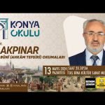 ES-SABÛNÎ (AHKÂM TEFSİRİ) OKUMALARI – Prof. Dr. Ali AKPINAR – ( HAC AYETLERİ) – 13.05.2024