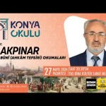 ES-SABÛNÎ (AHKÂM TEFSİRİ) OKUMALARI – Prof. Dr. Ali AKPINAR – ( HELAL HARAM) – 27.05.2024